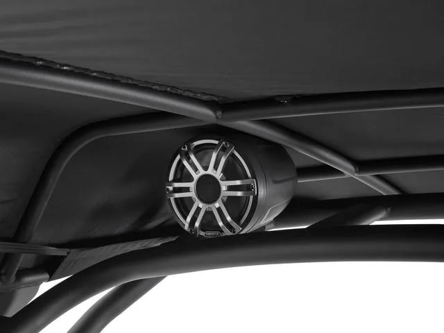 Slide: The Image of 2025 Yamaha Boats 255XE speaker system under canopy. - 11