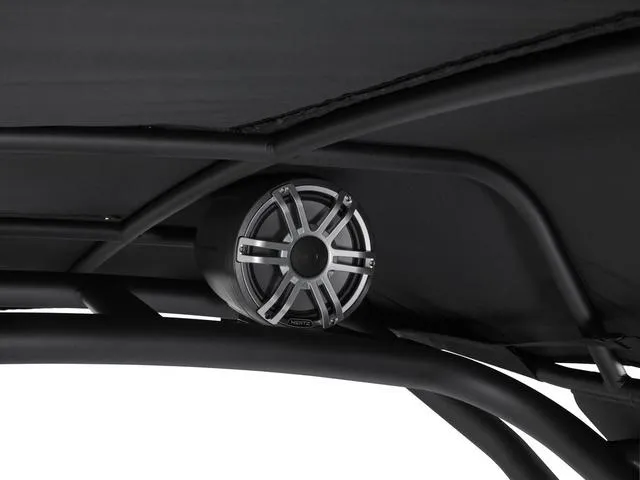 Slide: The Image of Close-up of a speaker on a 2025 Yamaha Boats 255XE. - 12