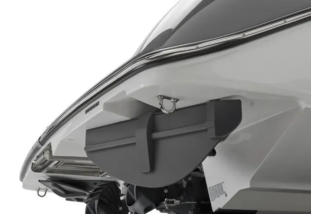 Slide: The Image of 2025 Yamaha Boats 255XE rear view, showcasing sleek design and modern features. - 15