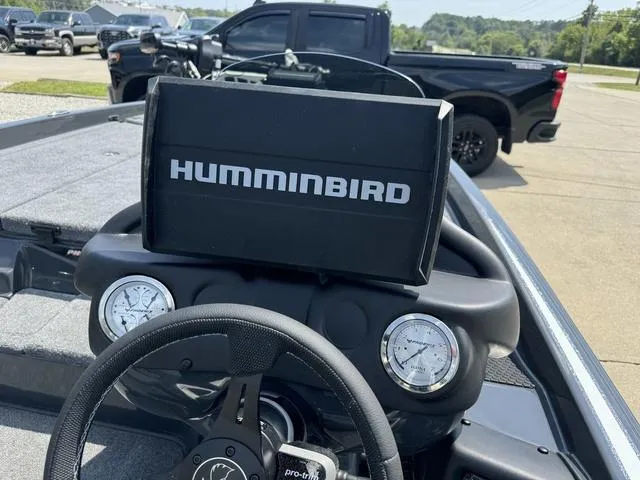 Slide: The Image of Phoenix 721 ZXL boat dashboard with Humminbird display, 2025 model. - 12