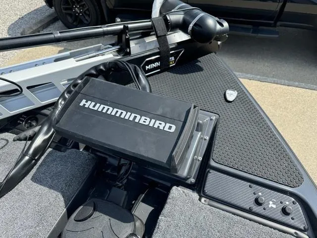 Slide: The Image of Phoenix 721 ZXL 2025 boat with Humminbird and Minn Kota equipment on deck. - 16