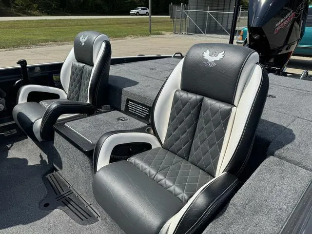 Slide: The Image of 2025 Phoenix 721 ZXL boat seats with diamond stitching and logo embroidery. - 22