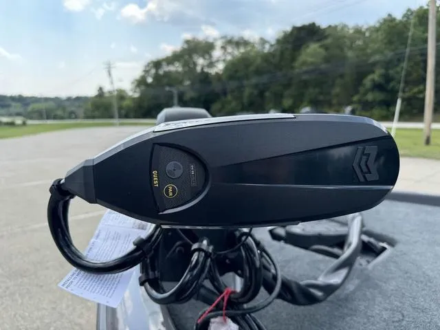 Slide: The Image of Close-up of 2025 Skeeter ZXR21 boat control panel outdoors. - 14