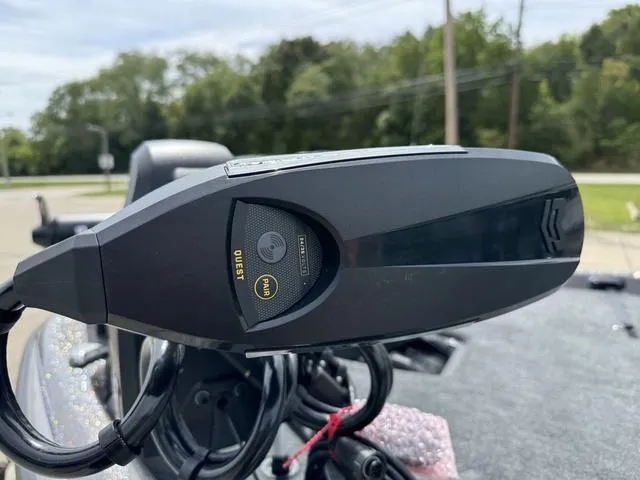 Slide: The Image of Close-up of 2025 Skeeter ZXR20 boat control panel outdoors. - 13