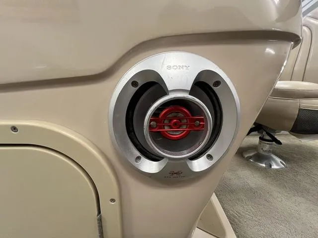Slide: The Image of Sony speaker on 2007 Harris Classic 240 I/O boat interior. - 22