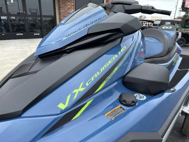 Slide: The Image of 2025 Yamaha Marine Waverunner VX Cruiser HO with audio, featuring sleek design and comfortable seating. - 7