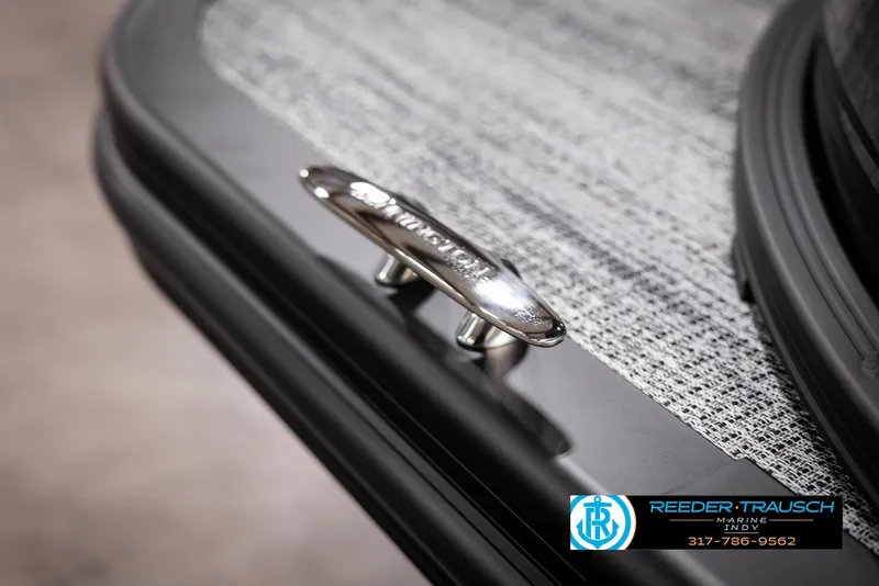 Slide: The Image of Close-up of 2025 Bennington 21 SL boat cleat with textured surface. - 45