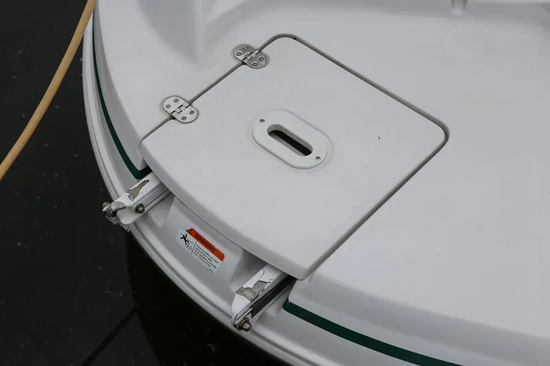 Slide: The Image of Swim platform of 2007 Four Winns 278 Vista boat, featuring a foldable ladder. - 9