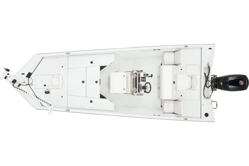 Slide: The Image of 2024 Ranger RB200 boat on trailer in indoor showroom setting. - 12