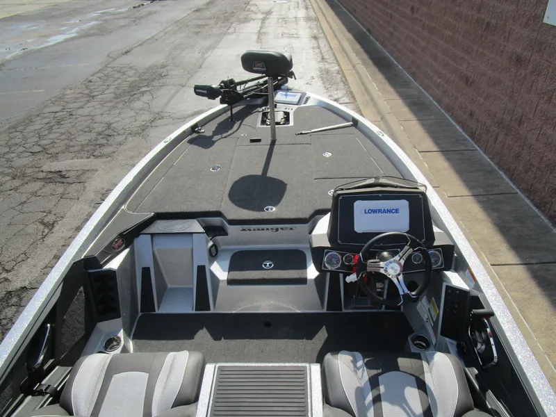 Slide: The Image of 2024 Ranger Z519 Ranger Cup Equipped boat interior with steering wheel and Lowrance display. - 7