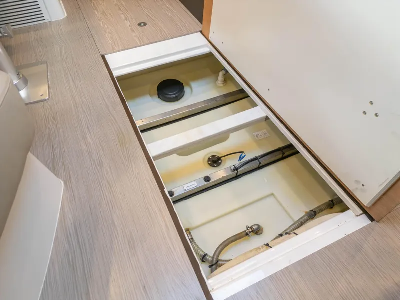 Slide: The Image of Azimut Atlantis 45 yacht interior storage compartment, 2020 model. - 28
