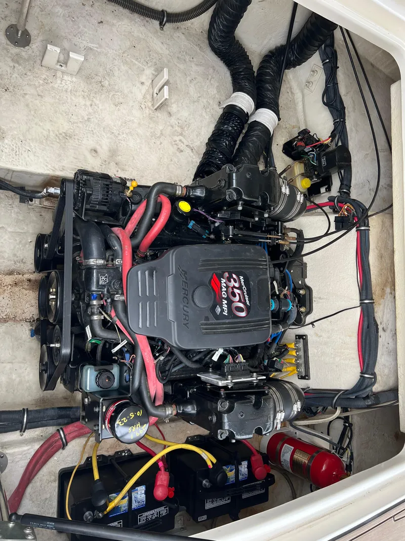 Slide: The Image of Engine compartment of a 2007 Chaparral Signature 250 boat. - 9