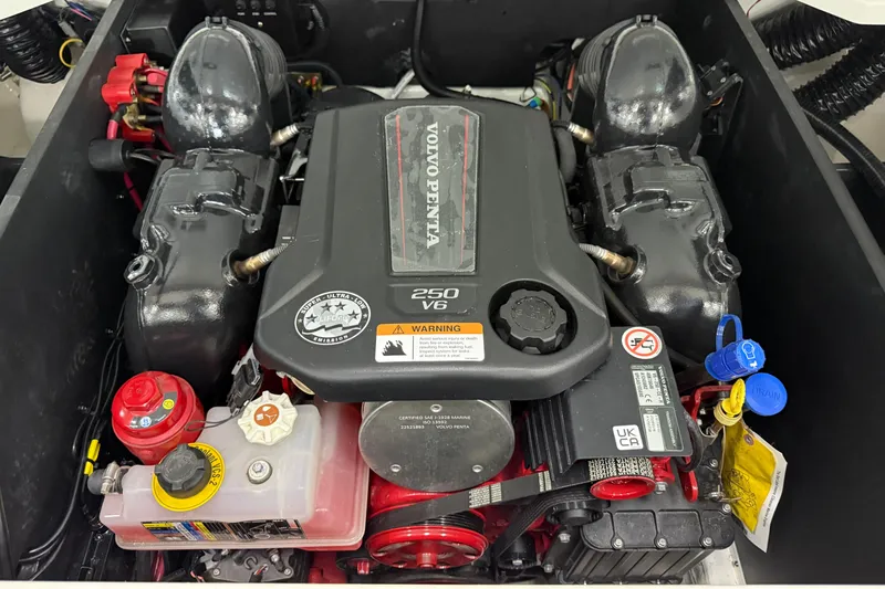 Slide: The Image of 2025 Regal LS2 Surf boat engine, Volvo Penta 250 V6, detailed view. - 25