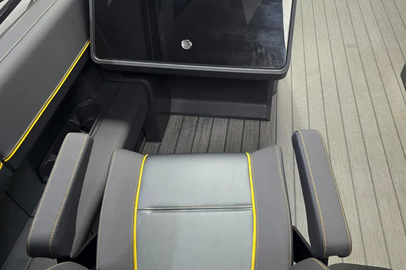 Slide: The Image of 2025 Manitou Explore Navigator interior with sleek seating and modern design. - 4