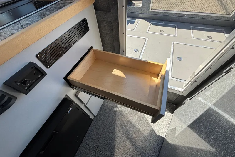 Slide: The Image of Open drawer in 2025 Spartan 2600 Olympia interior, showcasing modern design and functionality. - 35