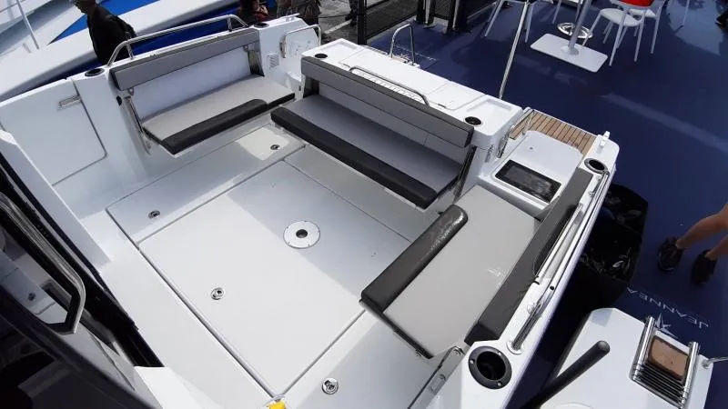 Slide: The Image of 2025 Jeanneau 795 SPORT S2 boat interior with spacious seating and modern design. - 8