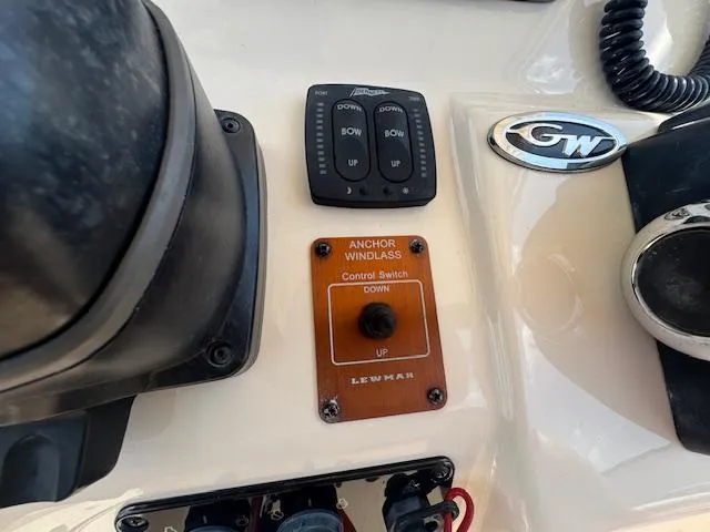 Slide: The Image of Grady-White Fisherman 257 control panel with anchor windlass switch, 2015 model. - 27