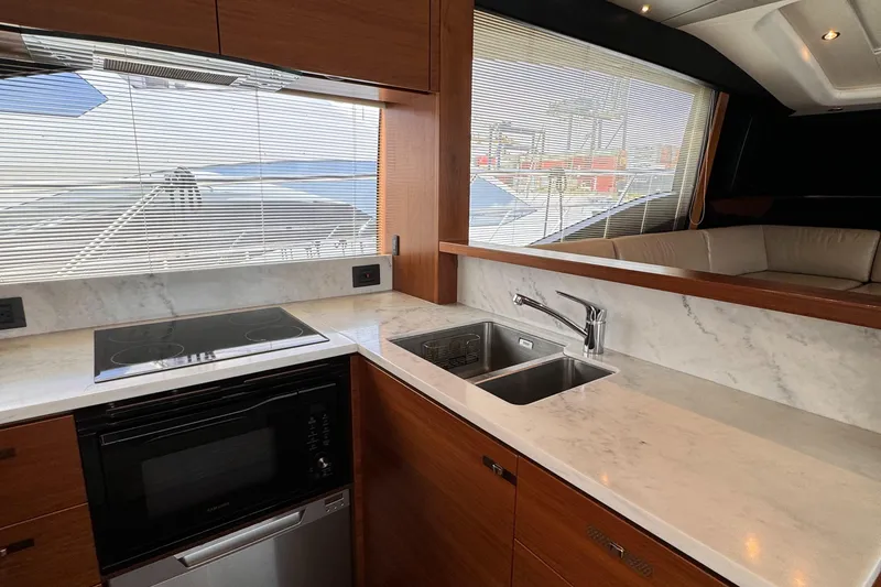 Slide: The Image of Luxurious kitchen interior of 2017 Princess S65 yacht with modern appliances. - 9