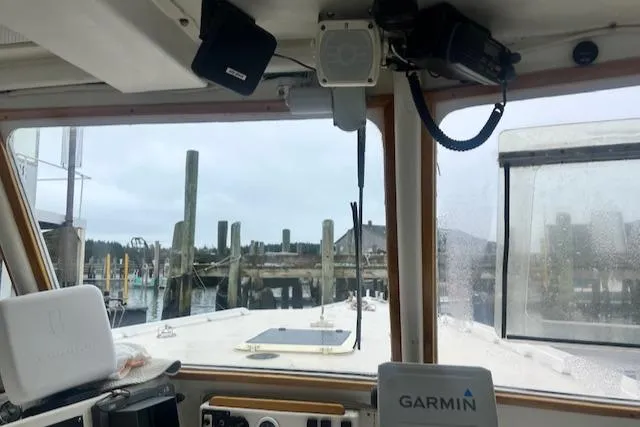 Slide: The Image of Interior view of 1972 REPCO Buxton Downeast Hardtop Cruiser with Garmin navigation. - 3
