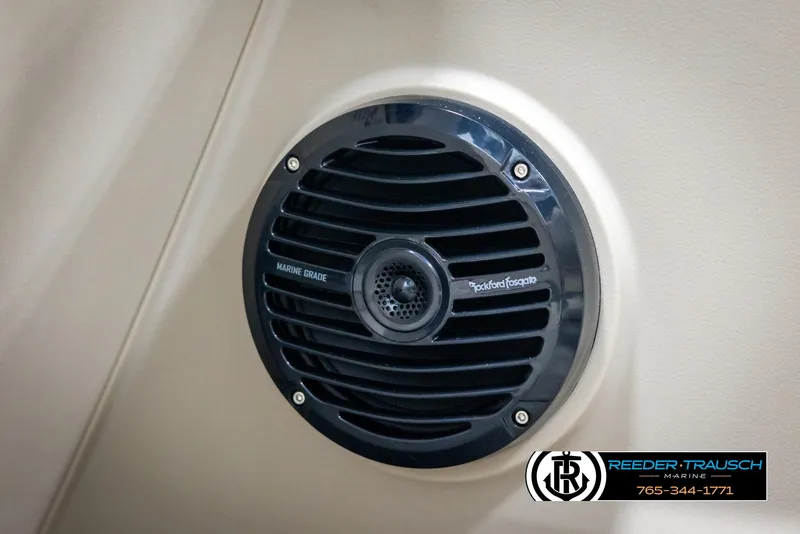 Slide: The Image of Marine-grade speaker on 2025 Bennington 188 SSSE boat interior. - 42