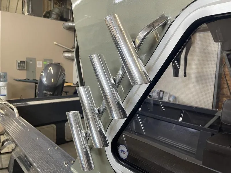 Slide: The Image of 2023 Duckworth 20 NAV SPT boat with stainless steel rod holders. - 23