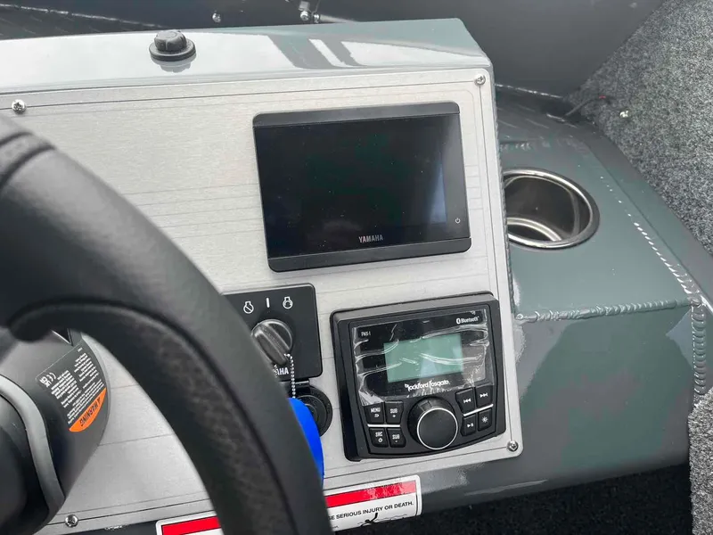 Slide: The Image of Dashboard of 2024 Duckworth 20 NAV SPT boat with Yamaha display and controls. - 11