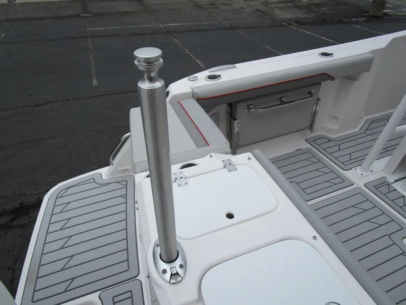 Slide: The Image of 2025 Solara S-250 CW boat deck with sleek design and modern fittings. - 13
