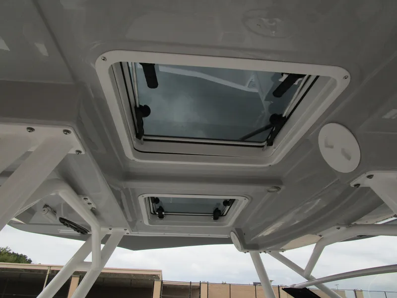 Slide: The Image of 2025 Solara S-250 CW boat roof with dual skylights, showcasing modern design. - 30