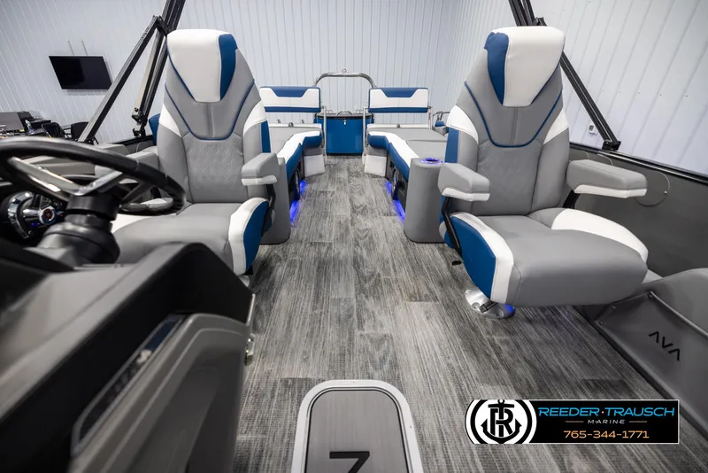 Slide: The Image of 2025 Avalon Catalina QLS interior with modern seating and sleek design. - 14