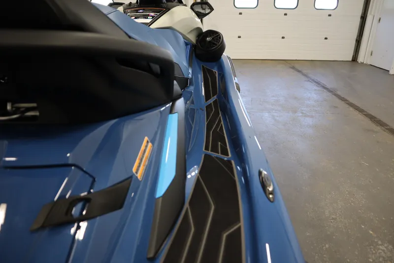 Slide: The Image of 2025 Yamaha WaveRunner FX Limited SVHO in blue, displayed indoors on a stand. - 11