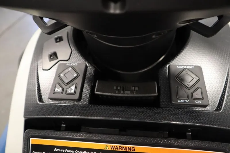 Slide: The Image of 2025 Yamaha WaveRunner FX Limited SVHO dashboard controls with audio and connectivity features. - 19