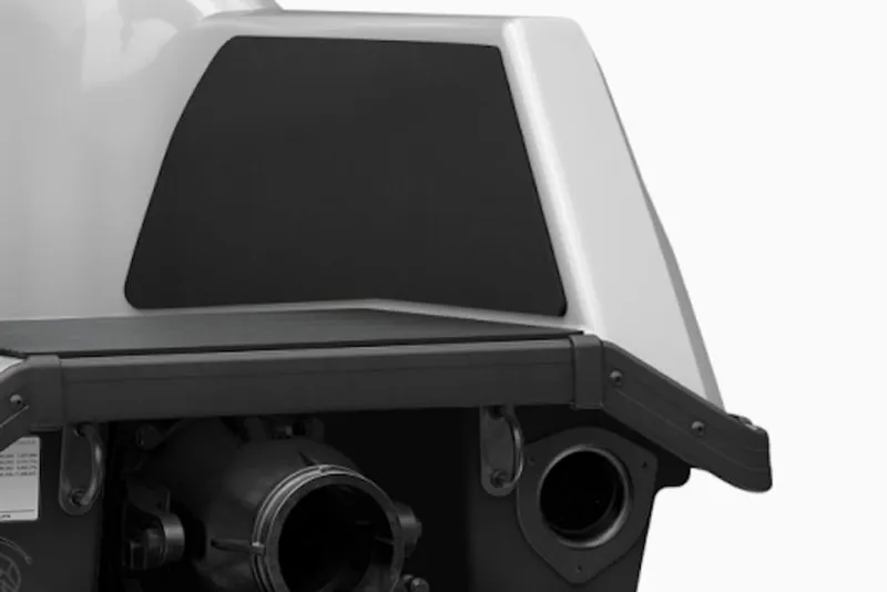 Slide: The Image of 2025 Yamaha WaveRunner SuperJet rear view, showcasing sleek design and engine details. - 21