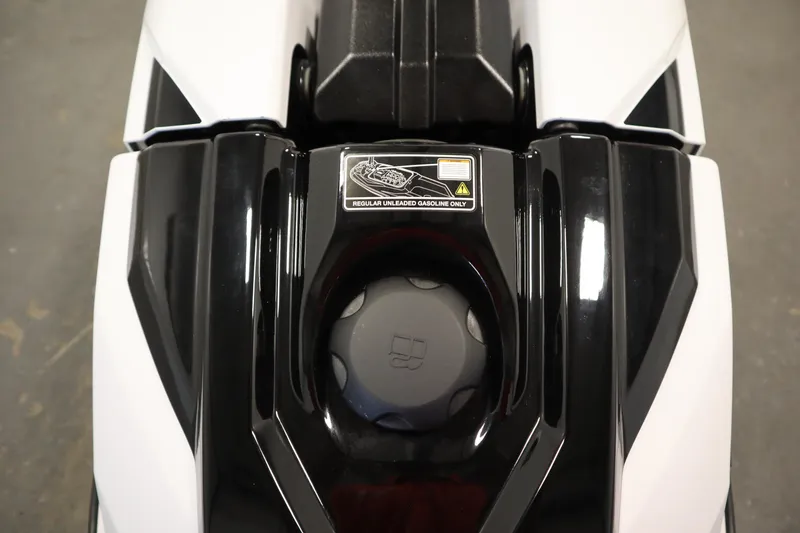 Slide: The Image of 2025 Yamaha WaveRunner SuperJet in a garage, showcasing sleek design and modern features. - 5