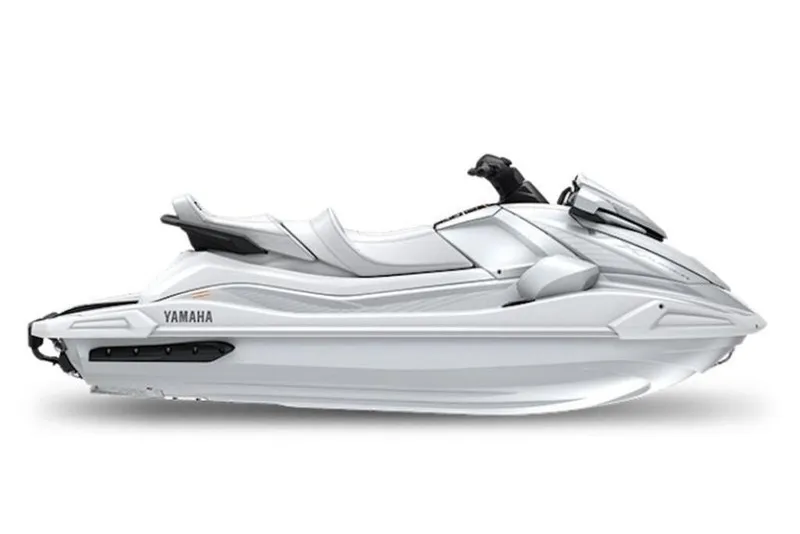 Slide: The Image of 2025 Yamaha WaveRunner VX Cruiser, sleek white design, side view. - 3