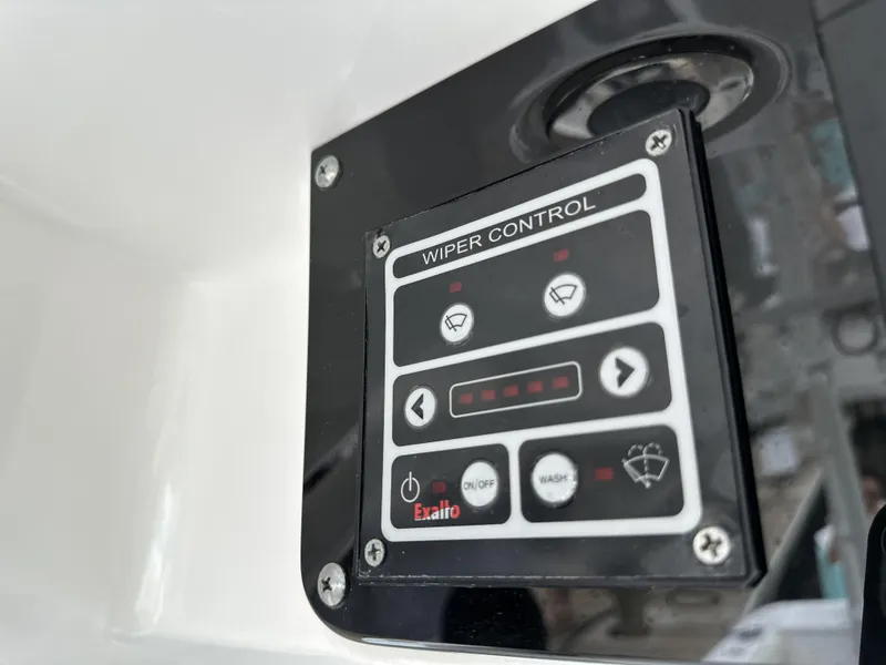 Slide: The Image of Wiper control panel on 2017 Everglades 435 Center Console boat. - 42