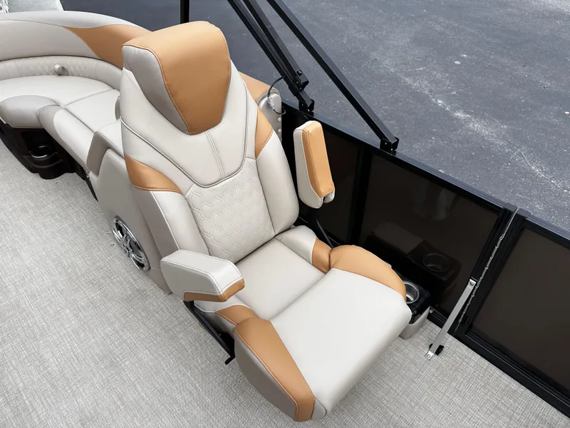 Slide: The Image of Luxurious seating in 2025 Avalon 2385 LSZ Quad Lounger, Tri Toon boat. - 22