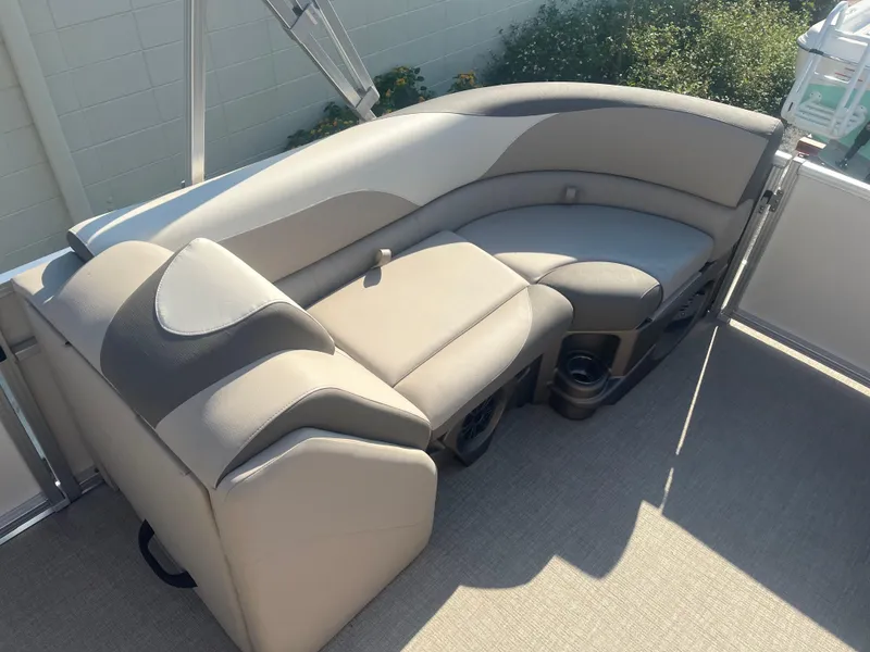 Slide: The Image of 2024 Avalon 2385 LSZ Quad Lounger, beige seating, modern design, outdoor setting. - 4