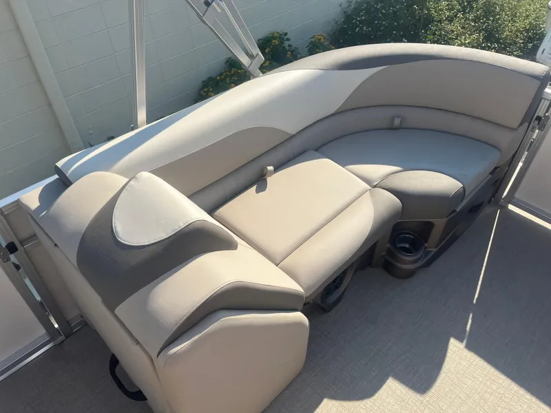 Slide: The Image of 2024 Avalon 2385 LSZ Quad Lounger, luxurious beige seating, modern design. - 5