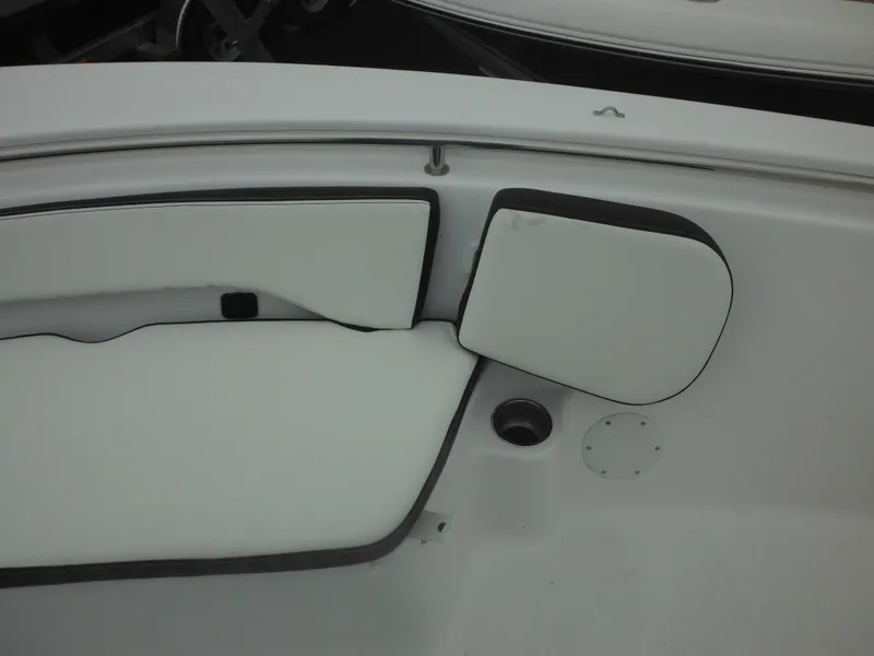 Slide: The Image of 2025 Tidewater 198 CC Adventure boat interior seating detail. - 21