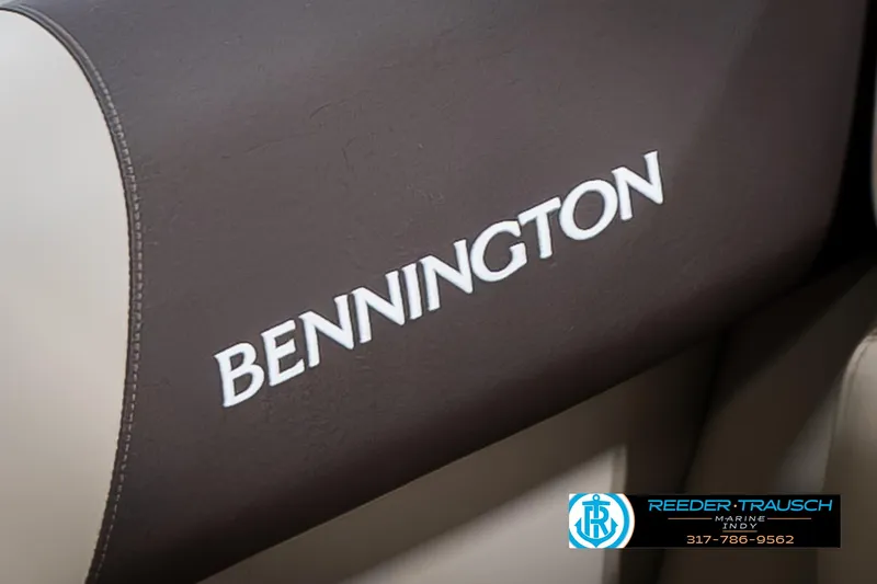 Slide: The Image of Close-up of 2025 Bennington 21 SLS boat seat with logo. - 39