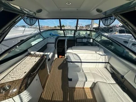 Slide: The Image of Interior of 2016 Formula 350 Sun Sport boat with luxurious seating and sleek design. - 31