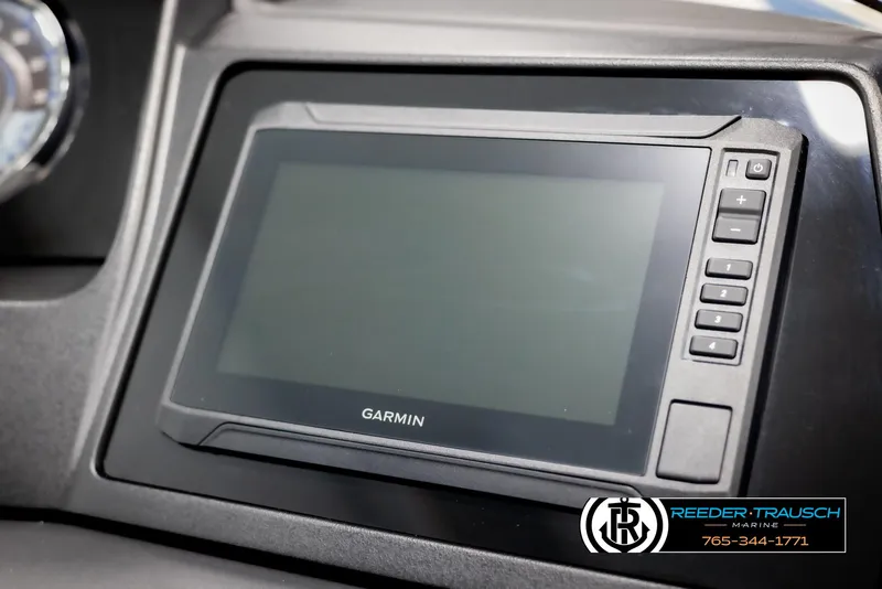 Slide: The Image of Garmin display on 2025 Avalon Catalina VRB dashboard, featuring control buttons. - 32