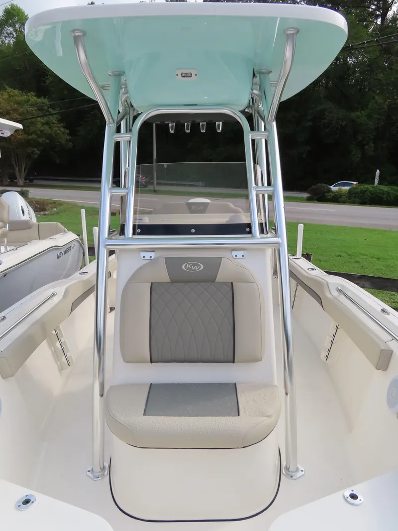 Slide: The Image of 2025 Key West 219 FS boat interior with seating and T-top. - 22