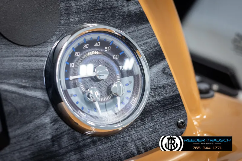 Slide: The Image of 2025 Avalon LSZ EL speedometer with wood grain dashboard detail. - 33