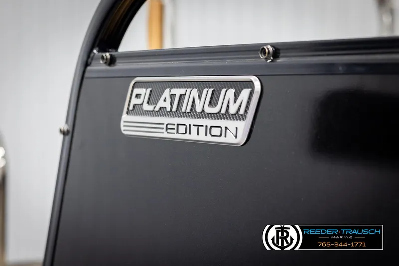 Slide: The Image of 2025 Avalon LSZ VRB Platinum Edition badge on sleek black surface. - 48