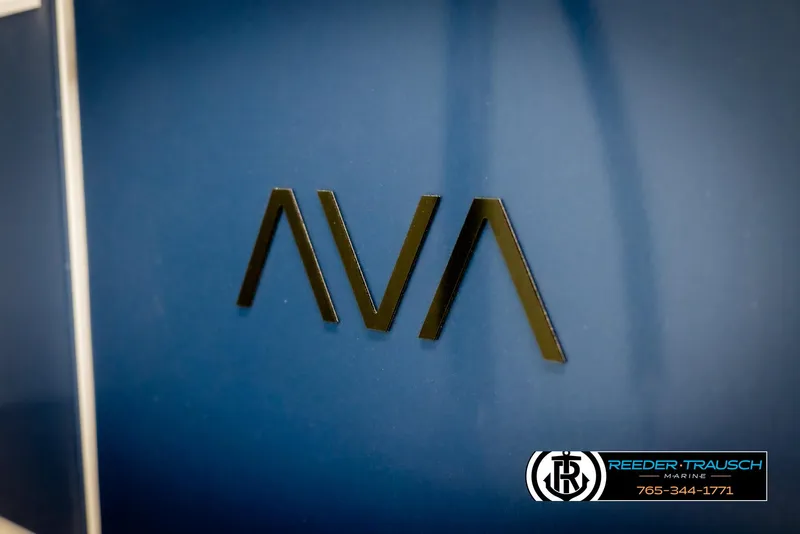 Slide: The Image of 2025 Avalon VEN QL logo on blue surface, Reeder-Trausch branding. - 44