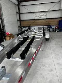 Slide: The Image of Boat trailer for 2023 Grady-White Freedom 335 in a storage facility. - 47