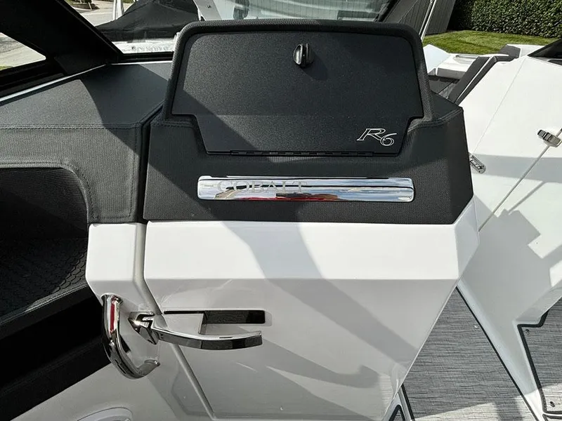 Slide: The Image of 2025 Cobalt R6 Outboard dashboard with sleek design and modern controls. - 22