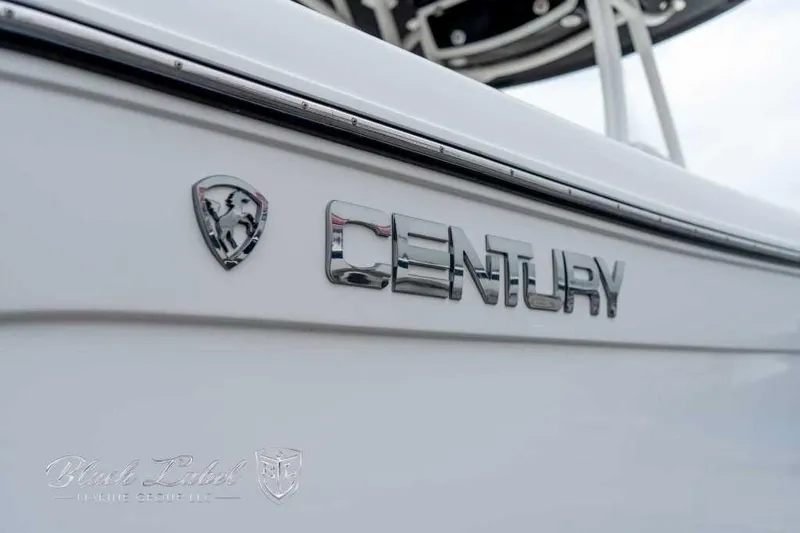 Slide: The Image of Close-up of 2017 Century 2600 boat logo and emblem. - 2