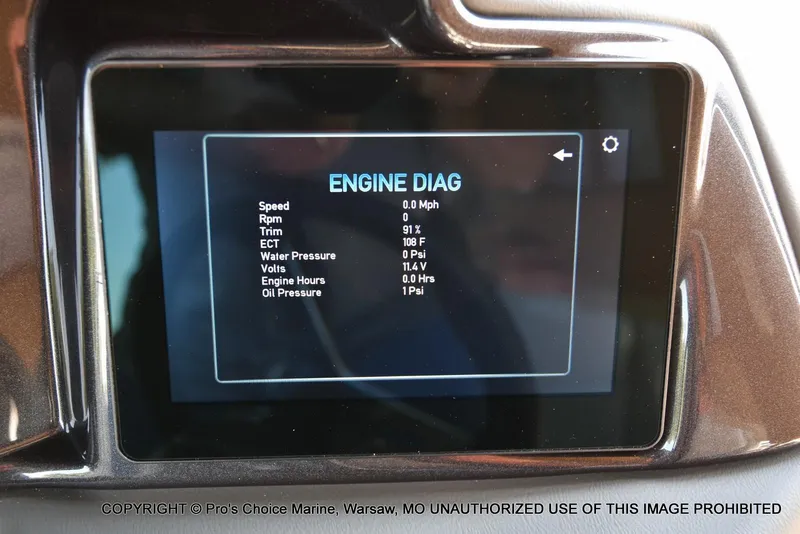 Slide: The Image of 2025 Ranger 223FC engine diagnostic display showing speed, RPM, and other metrics. - 10